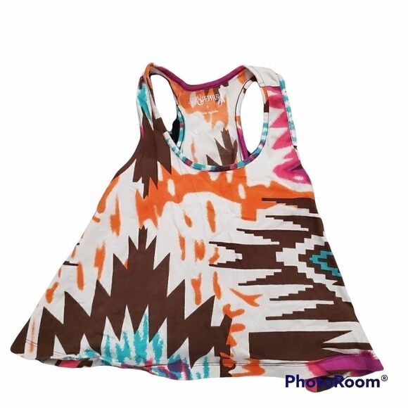 Jak & Peppar Girls Graphic Print Racerback Tank - Size 6 - Picture 1 of 3